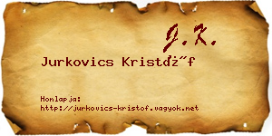 Jurkovics Kristóf névjegykártya
